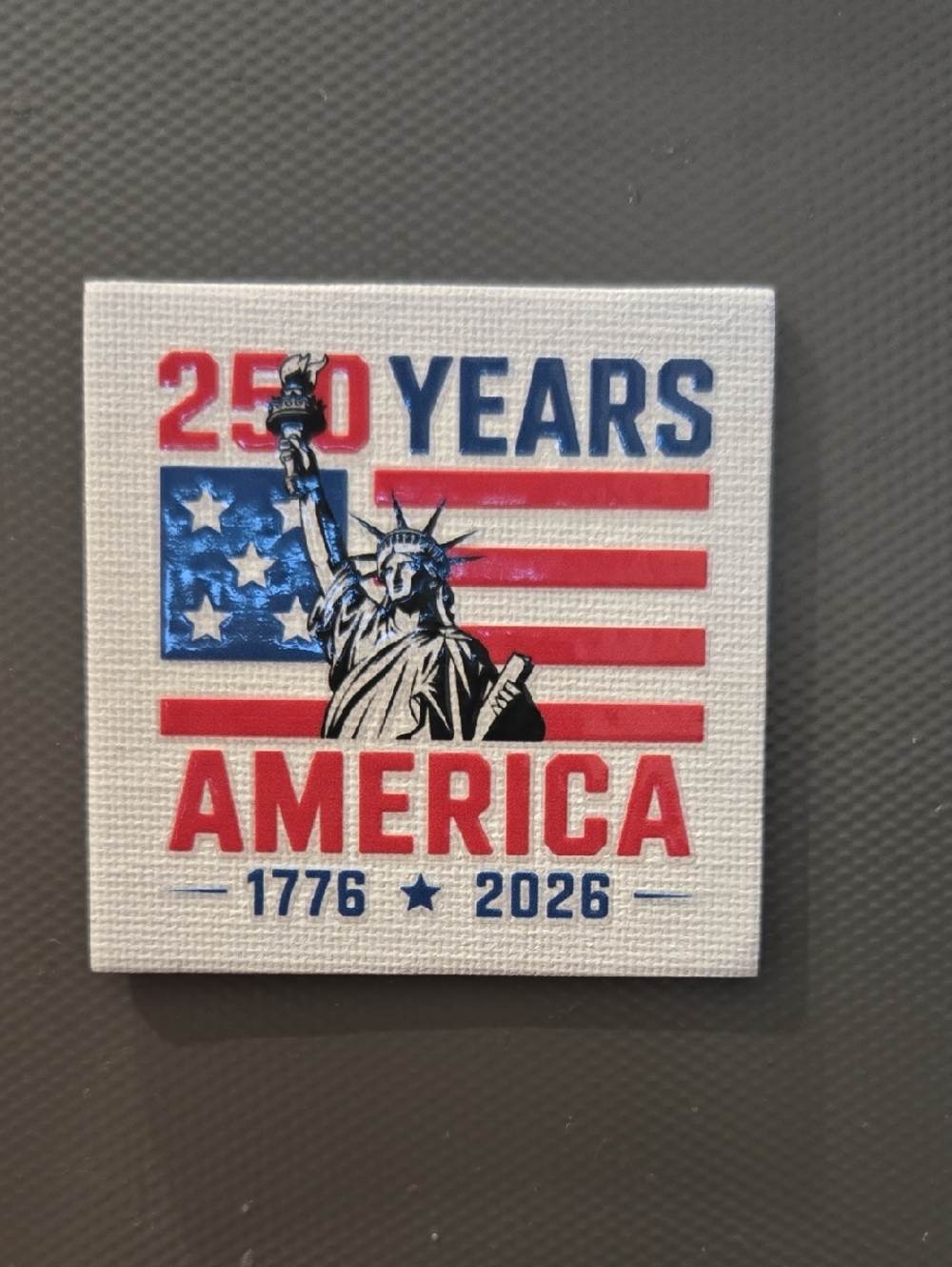 America 250 Years Patriotic Mini Magnet - Red, White & Blue